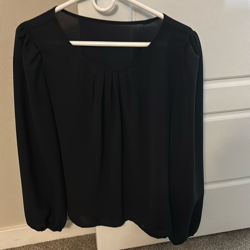 Black Satin Blouse